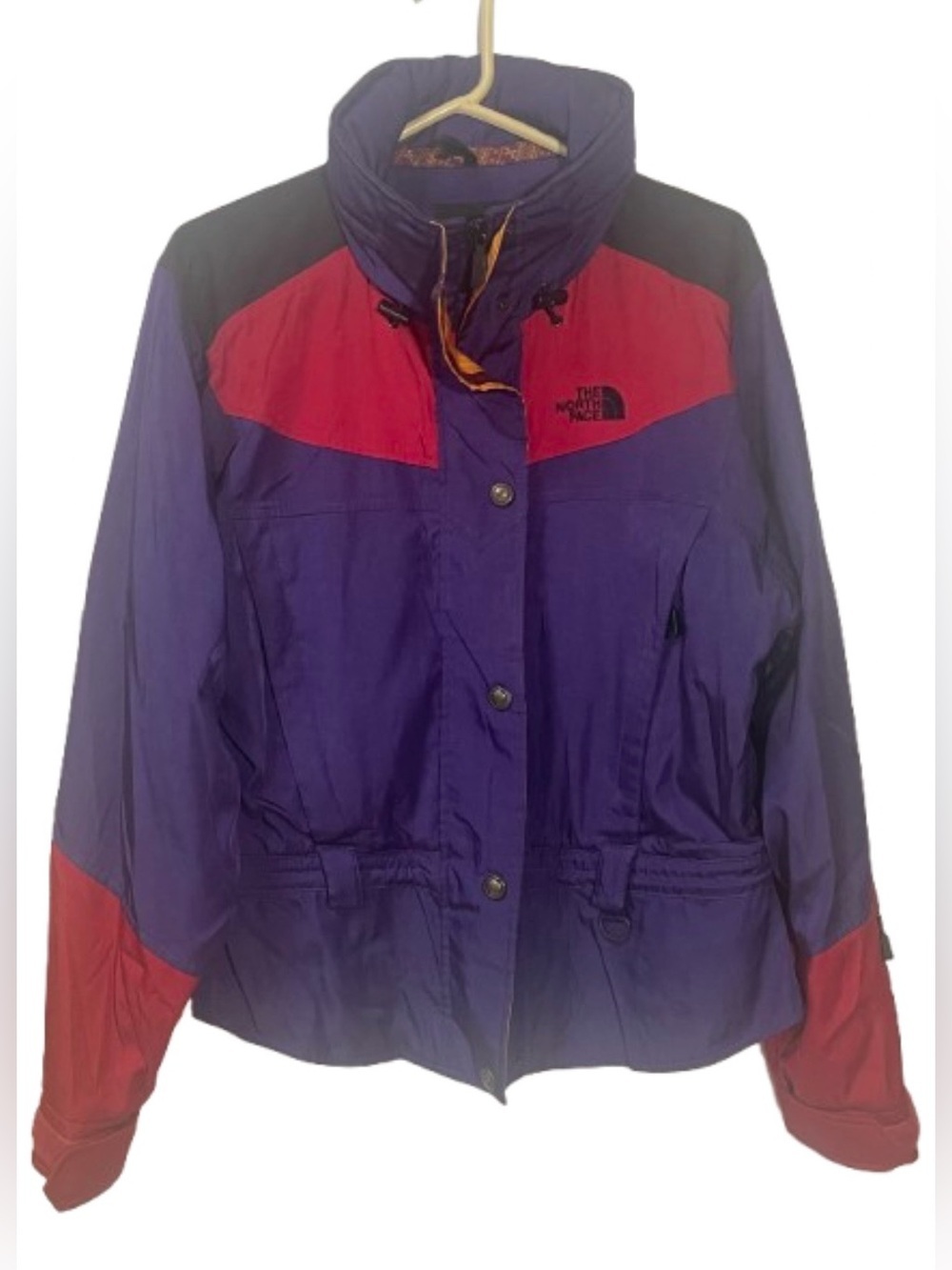 VINTAGE 90's THE NORTH FACE Purple Snow Ski Jacket Coat Size 10 Missing Belt